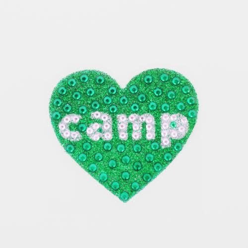 Green Camp Heart StickerBean Green Camp Heart StickerBean