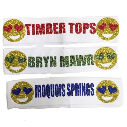 Heart Eyes Camp Name Headband Heart Eyes Camp Name Headband