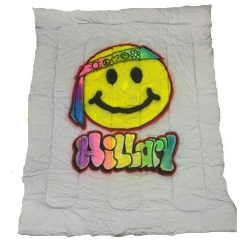 Hippie Emoji Airbrushed Comforter Hippie Emoji Airbrushed Comforter