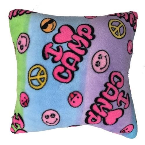 I Love Camp Fuzzy Square Pillow I Love Camp Fuzzy Square Pillow