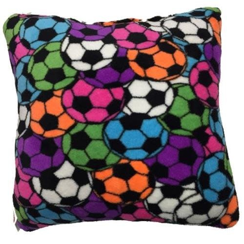 Neon Soccer Fuzzy Square Pillow Neon Soccer Fuzzy Square Pillow
