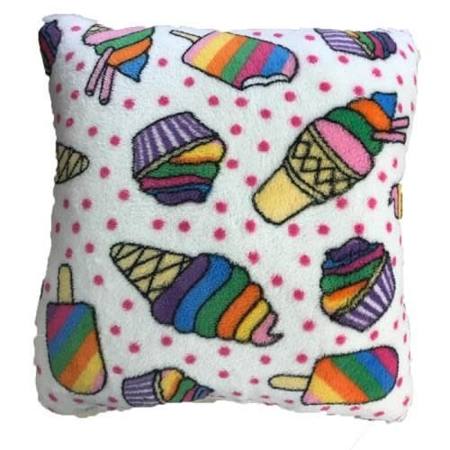 Ice Cream Fuzzy Square Pillow Ice Cream Fuzzy Square Pillow