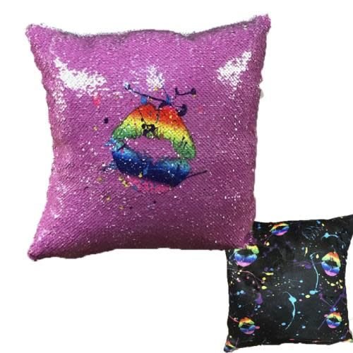 Splatter Lips Sequin Pillow Splatter Lips Sequin Pillow