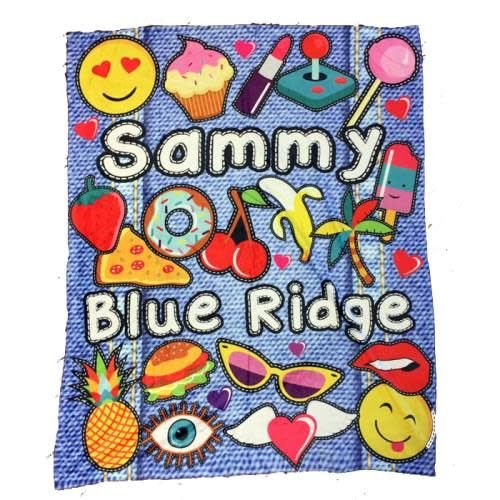 Denim Patched Custom Throw Blanket Denim Patched Custom Throw Blanket