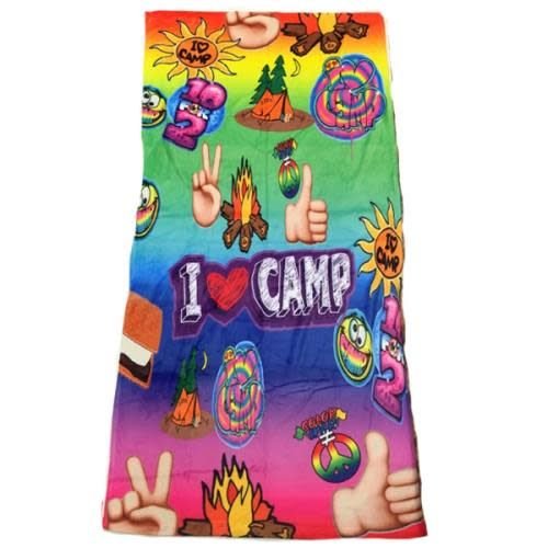 I (heart) Camp Campfire Towel I (heart) Camp Campfire Towel