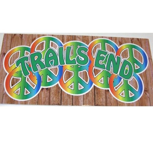 Rainbow Peace Signs Personalized Cling Rainbow Peace Signs Personalized Cling