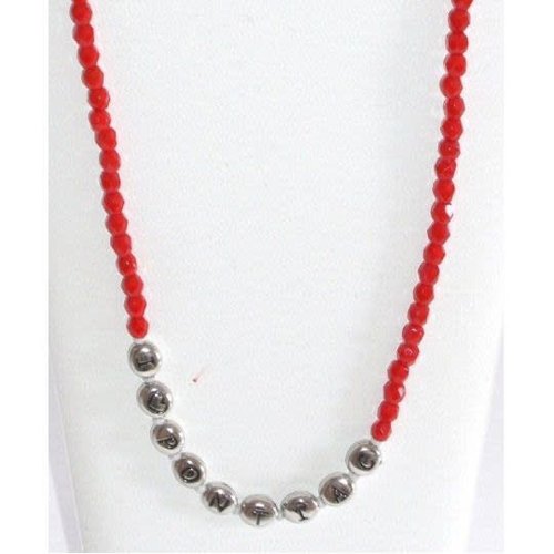 Silver Letters Camp Name Beaded Necklace Silver Letters Camp Name Beaded Necklace