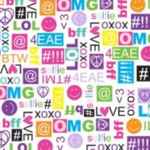 White Social Media Jersey Sheet Set White Social Media Jersey Sheet Set