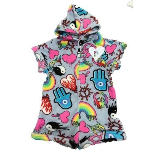 Dripping Graffiti Fuzzy Romper Dripping Graffiti Fuzzy Romper