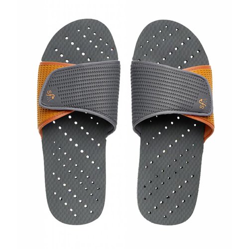 Gray and Orange Showaflop Slides Gray and Orange Showaflop Slides