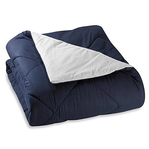 Reversible Gray/Navy Jersey Comforter Reversible Gray/Navy Jersey Comforter