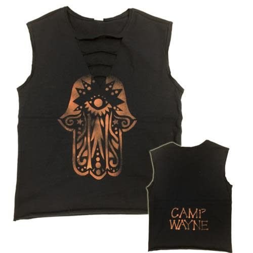 Deep V-Neck with with Large Hamsa Tank Deep V-Neck with with Large Hamsa Tank
