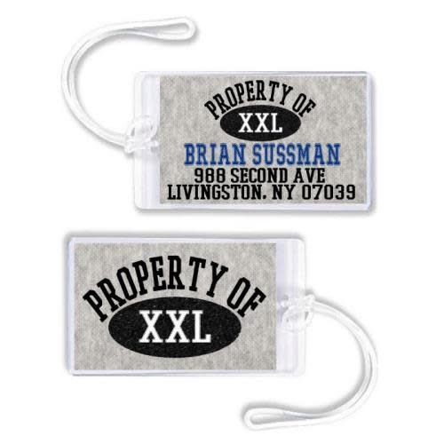 Property Of Luggage Tag Property Of Luggage Tag