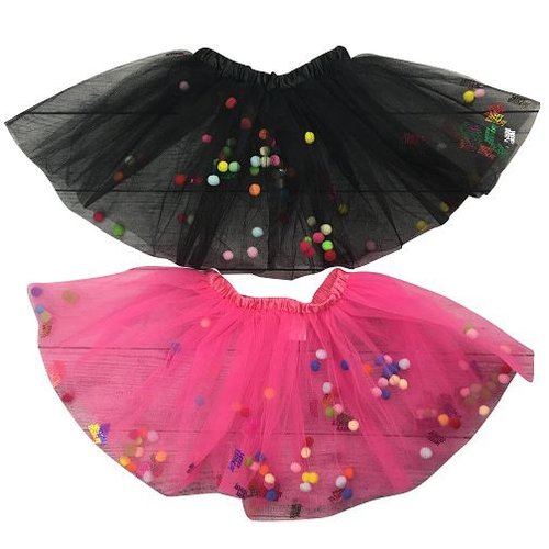 Birthday Tutu with Pom Poms Birthday Tutu with Pom Poms
