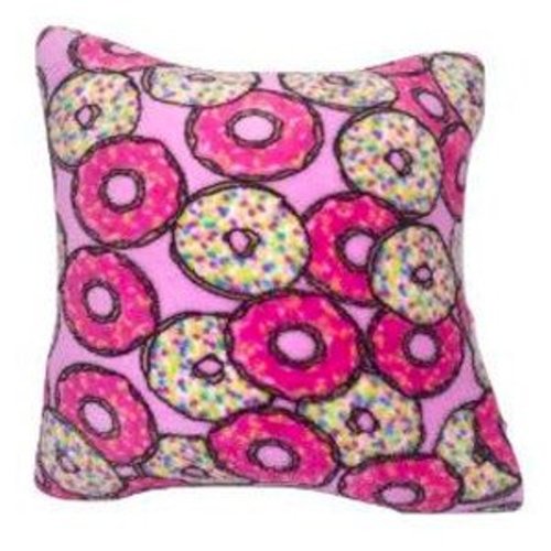 Pink Donuts Fuzzy Square Pillow Pink Donuts Fuzzy Square Pillow