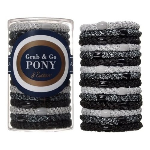 Black Metallic Pony Tube Black Metallic Pony Tube