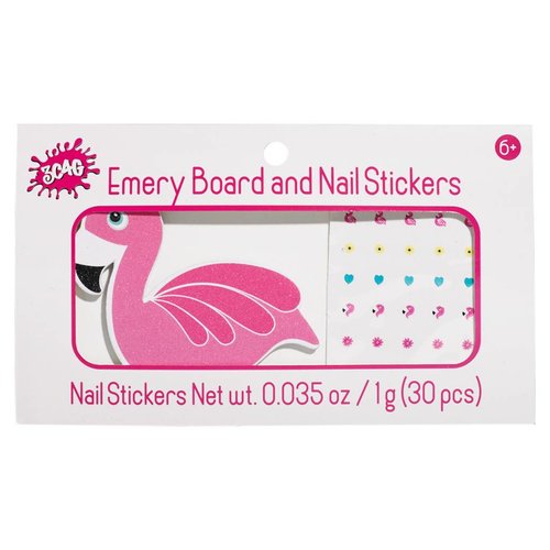 Flamingo Nail File and Stickers Flamingo Nail File and Stickers