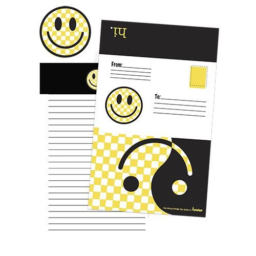 Checkered Smiley Foldover Cards Checkered Smiley Foldover Cards
