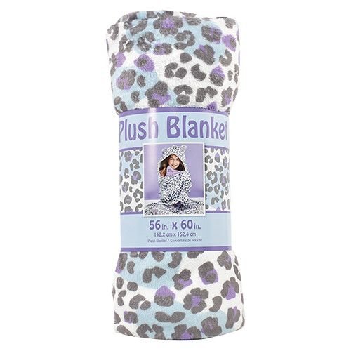 Snow Leopard Fuzzy Throw Blanket Snow Leopard Fuzzy Throw Blanket