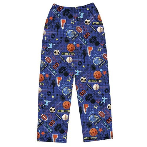 Sports Pattern Fuzzy Pants Sports Pattern Fuzzy Pants