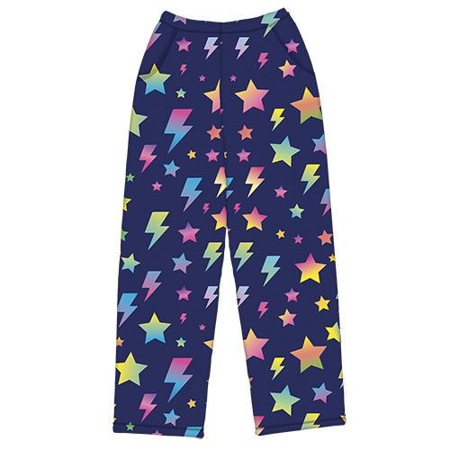 Lightning Bolts and Stars Fuzzy Pants Lightning Bolts and Stars Fuzzy Pants