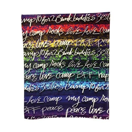Camp Script Throw Blanket Camp Script Throw Blanket