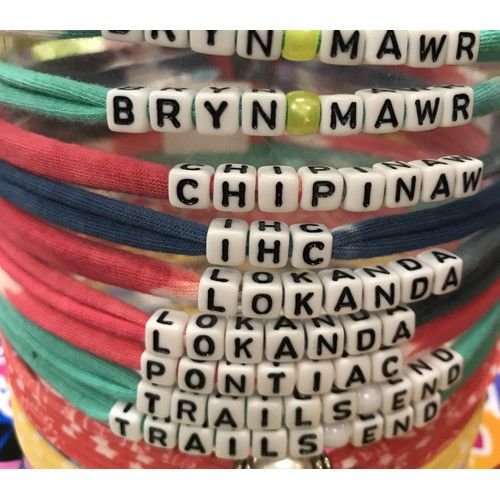 Tie Dye Camp Name Choker Tie Dye Camp Name Choker
