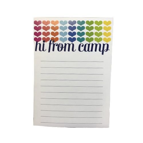 Hearts Hi From Camp Notepad Hearts Hi From Camp Notepad