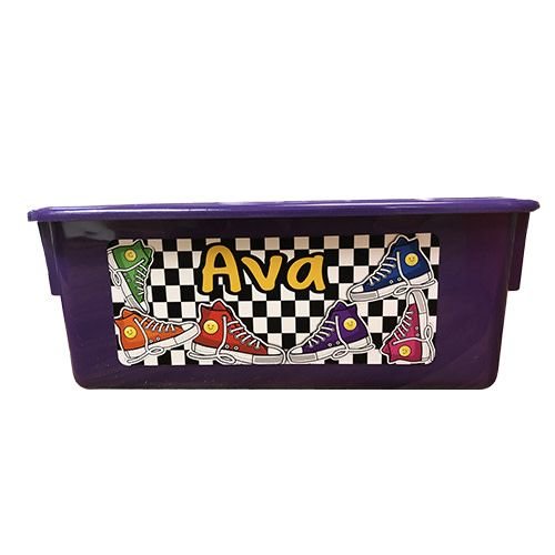 Checkered Sneakers Storage Tub Checkered Sneakers Storage Tub