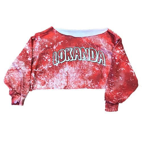 Tie Dye Cropped Open Bottom Sweatshirt Tie Dye Cropped Open Bottom Sweatshirt