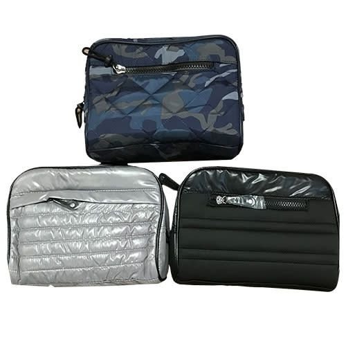 Blue Combo Quilted Cosmetic Bag Blue Combo Quilted Cosmetic Bag