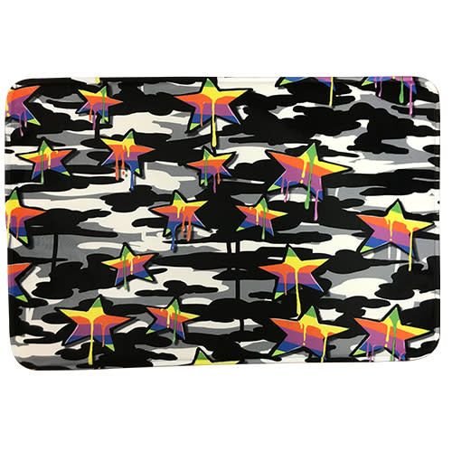 Black White Camo Rainbow Star Mat Black White Camo Rainbow Star Mat