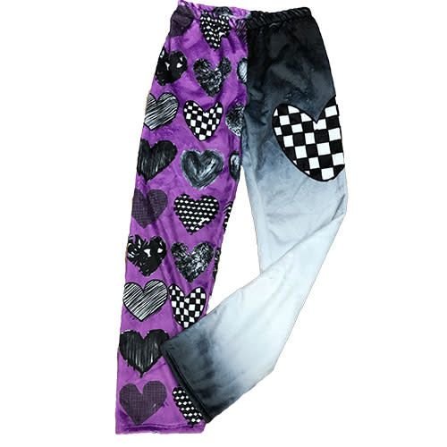 Purple Hearts Fuzzy Pants Purple Hearts Fuzzy Pants
