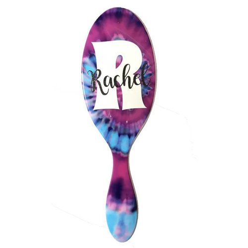 Big Initial Tie Dye Wet Brush (now on solid purple) Big Initial Tie Dye Wet Brush (now on solid purple)