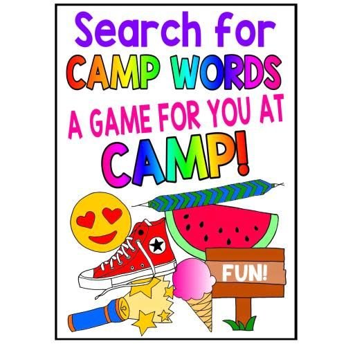 Best of Camp Word Search Card Best of Camp Word Search Card
