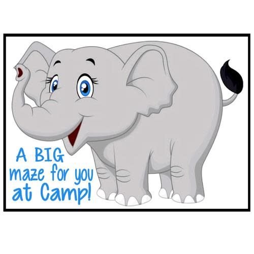 Elephant Maze Camp Card Elephant Maze Camp Card