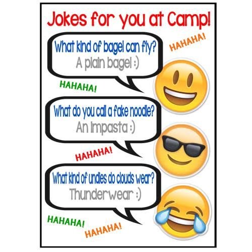 Smiley Jokes Camp Card Smiley Jokes Camp Card