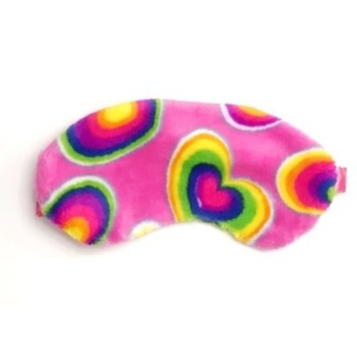 Rainbow Hearts Fuzzy Eye Mask Rainbow Hearts Fuzzy Eye Mask
