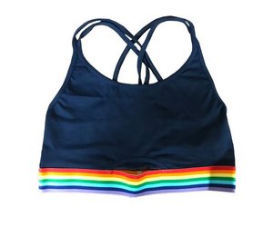 rainbow sports bra