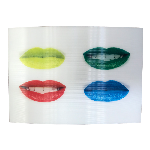 Colorful Lips 3-D Postcard Colorful Lips 3-D Postcard
