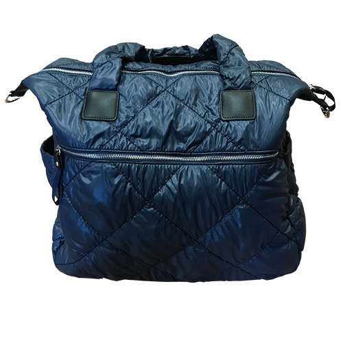 Navy Quilted Puffer Weekender Bag Navy Quilted Puffer Weekender Bag
