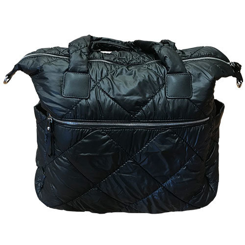 Black Quilted Puffer Weekender Bag Black Quilted Puffer Weekender Bag