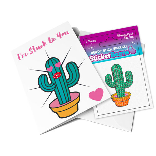 Cactus StickerBean Card Cactus StickerBean Card