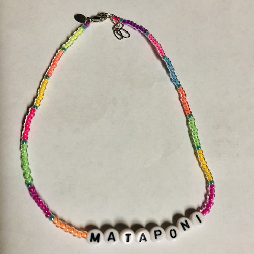 Neon Beaded Camp Necklace Neon Beaded Camp Necklace