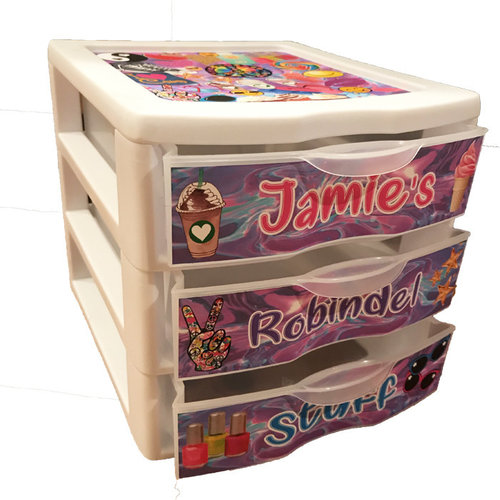 Girl Collage Drawers Girl Collage Drawers