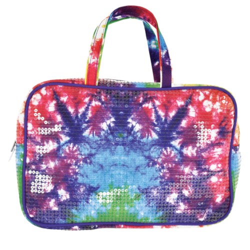 Sequin Tye Die Clear Sequin Large Cosmetic Bag Sequin Tye Die Clear Sequin Large Cosmetic Bag