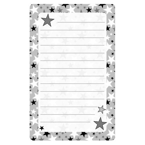 Silver Stars Lined Notepad Silver Stars Lined Notepad