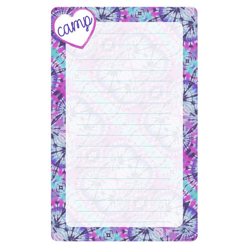 Purple and Pink Tie Dye Lined Notepad Purple and Pink Tie Dye Lined Notepad