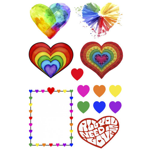 Rainbow Hearts Cling Its Rainbow Hearts Cling Its