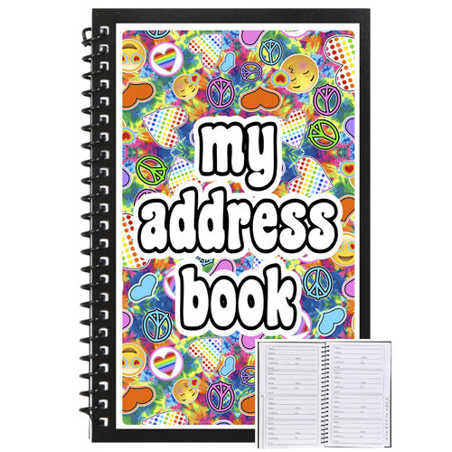 Peace, Love, Happiness Tie Dye Address Book Peace, Love, Happiness Tie Dye Address Book